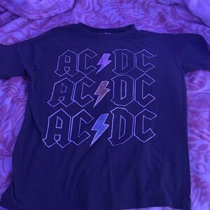 AC/DC Kids Tee - Black with Blue and Gold Accents